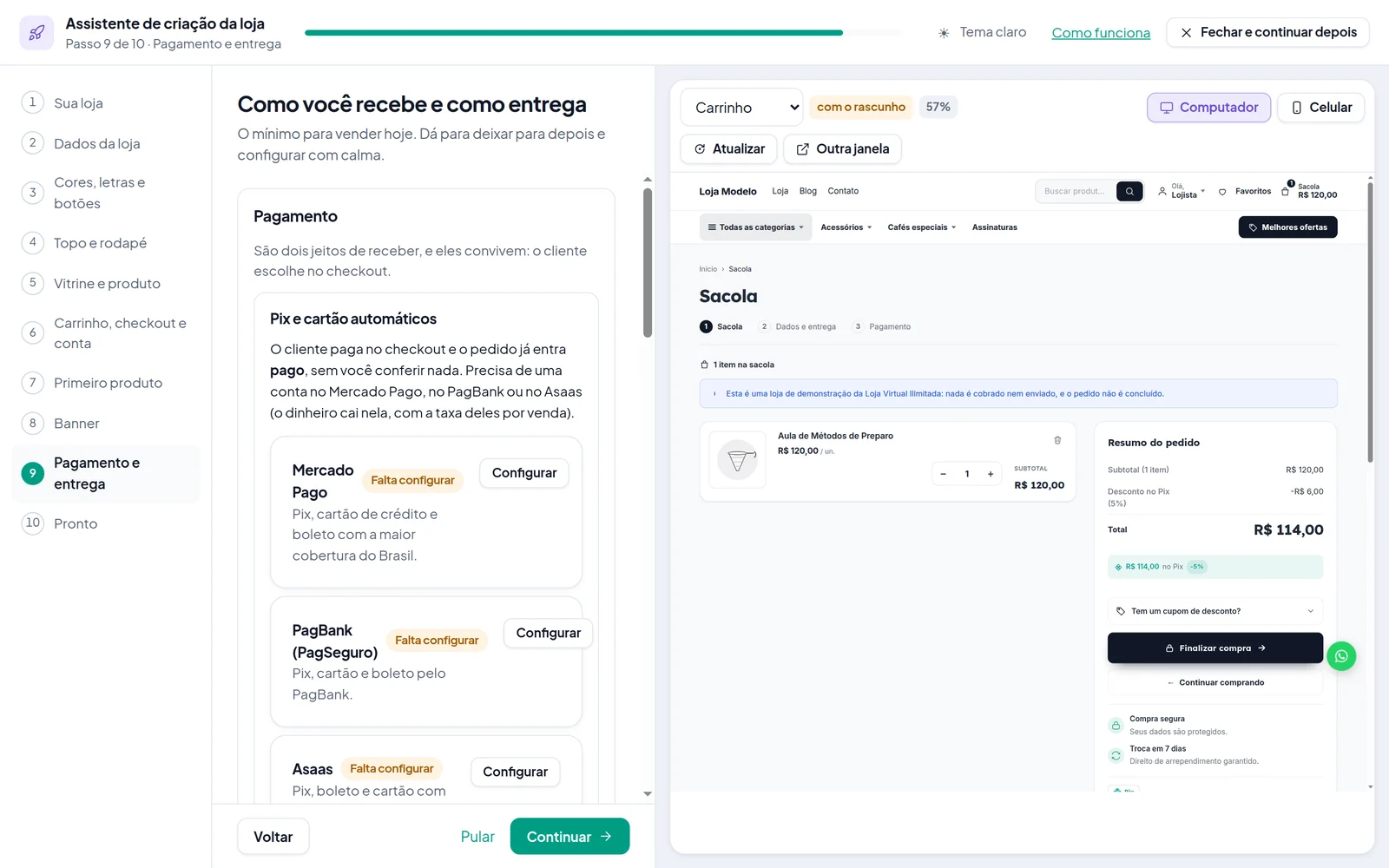 O passo Pagamento e entrega: os dois jeitos de receber explicados, o Pix na chave e as contas do Mercado Pago, PagBank e Asaas O passo Pagamento e entrega: os dois jeitos de receber explicados, o Pix na chave e as contas do Mercado Pago, PagBank e Asaas